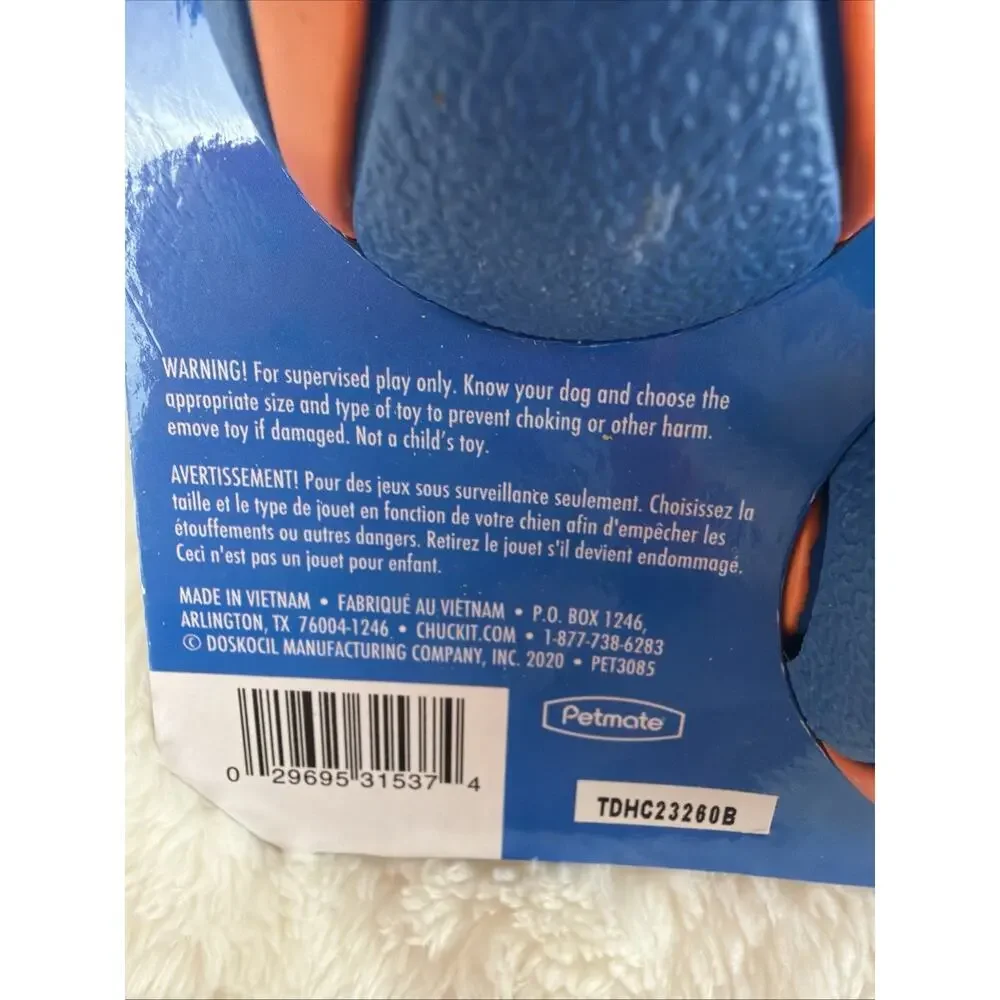 Chuckit Ultra Squeaker High Bounce Visibility Durability Dog Toy Small 2 pack